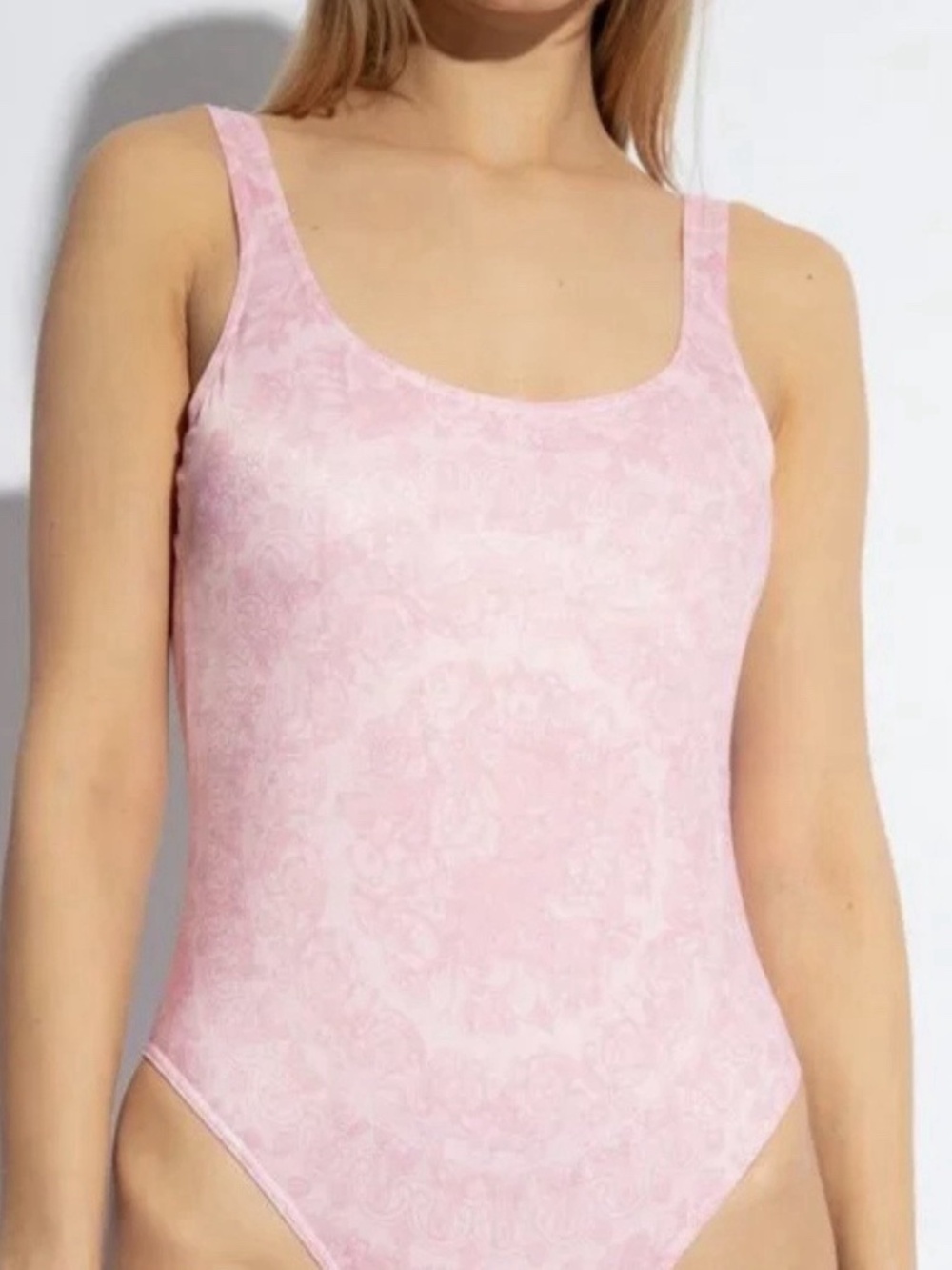 Versace Dusty Rose Barocco  Woman's Size 1   One-Piece Swimsuit Authentic